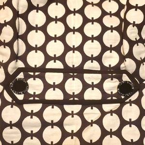 Tory Burch brown and cream polka-do jacquard dress